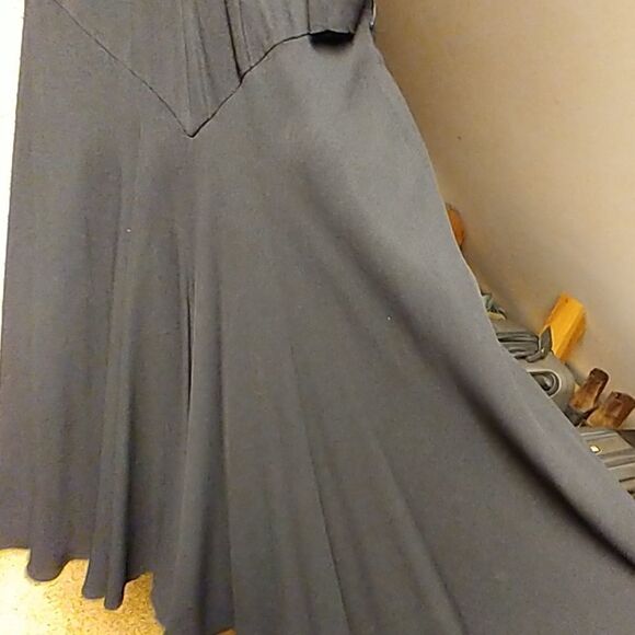 Vintage 50s 60s R&K Originals Black Crepe Dress - Picture 8 of 8